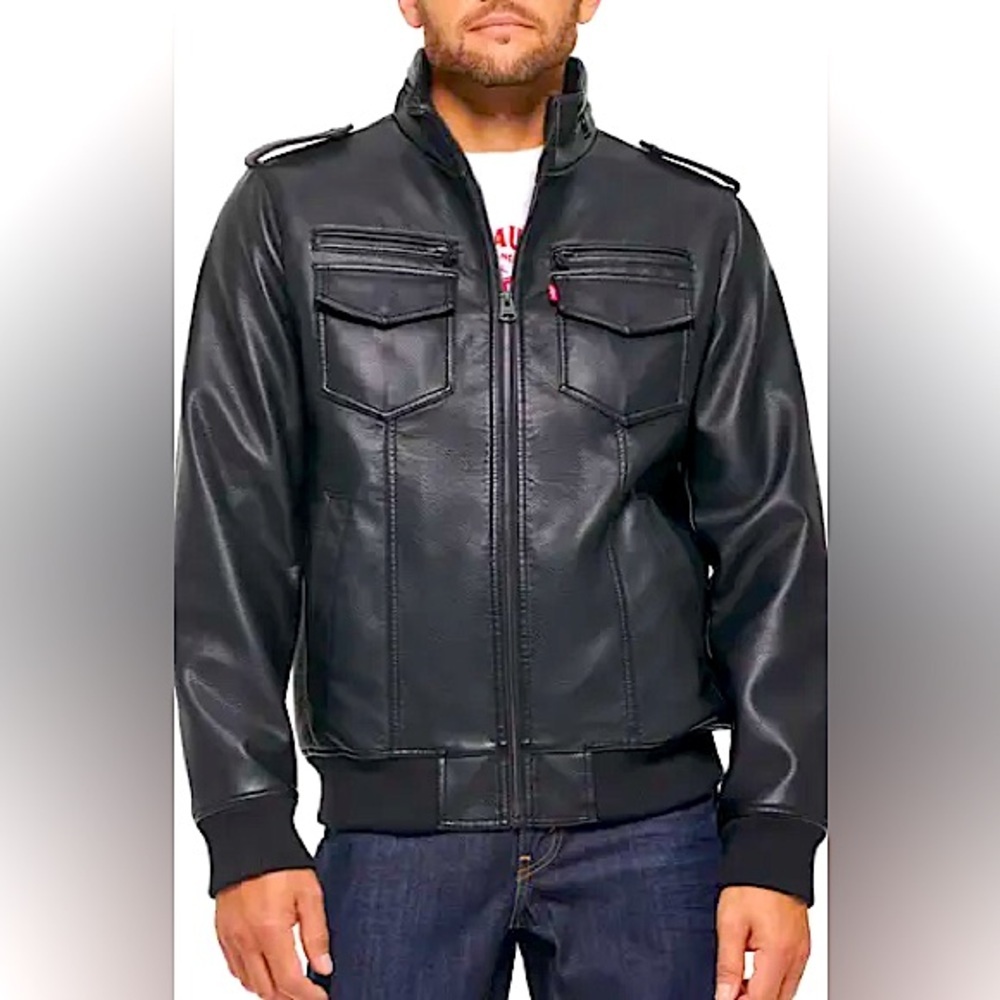 NEW WITHOUT TAGS LEVIS WATER RESISTANT LEATHER JACKET